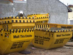 Caçambas de coleta de entulho